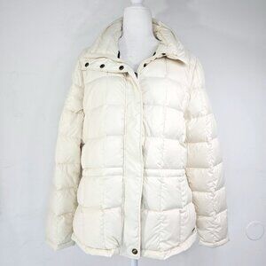 Ralph Lauren Off White Down Puffer Parka Coat Jacket